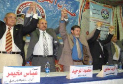 استقبال حاشد لمرشحي "الحرية والعدالة" بالحسينية