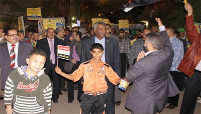 مسيرات انتخابية لمرشحي الحرية والعدالة بالمطرية والمرج