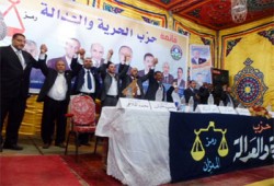 دمياط.. مؤتمر انتخابي حاشد لـ"الحرية والعدالة" بالزرقا