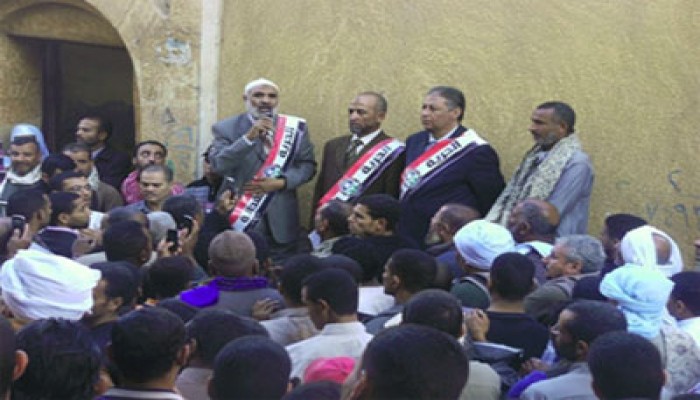 عقد زواج يتحول إلى مسيرة انتخابية لـ"الحرية والعدالة"