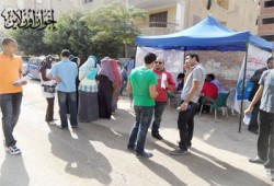 شادر لحوم لـ"الحرية والعدالة" بالمقطم