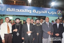 "الحرية والعدالة" بالشرابية يستقبل وفدًا للكنيسة القبطية