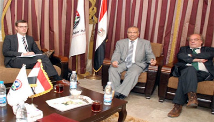 الأمين العام للحرية والعدالة يستقبل سفير بلجيكا