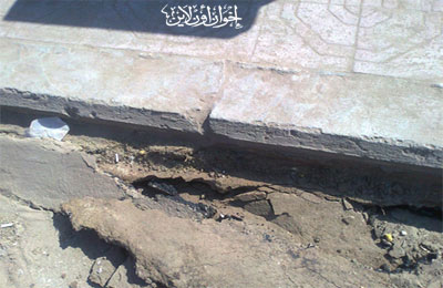 هبوط أرضي في المنطقة الأثرية بالفيوم