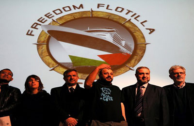 اتهام الكيان بتخريب سفينة ثانية بأسطول الحرية 2