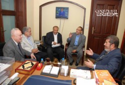 رئيس حزب "الحرية والعدالة" يستقبل نائب رئيس الوزراء