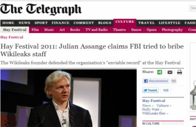 مؤسس "ويكيليكس" يتهم المخابرات الأمريكية برشوة معاونيه