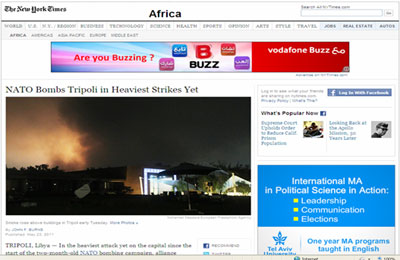 "النيويورك تايمز": هجمات الناتو لا تلبي مطالب الثوار