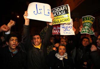 مظاهرات بإسطنبول تأييدًا للشعب الليبي
