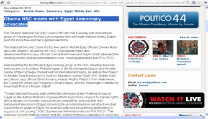 "القومي الأمريكي" يطالب بالضغط لنزاهة الانتخابات المصرية