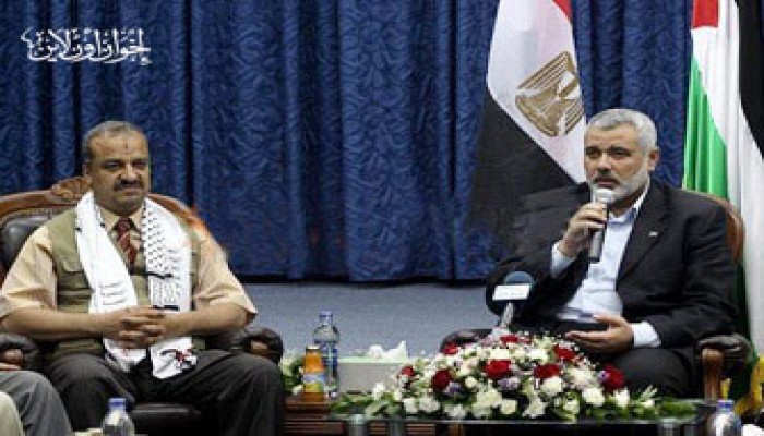 هنية يستقبل وفد النواب قبل عودتهم لمصر