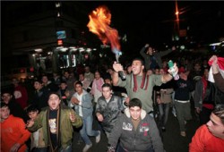 غزة تحتفل بفوز مصر بكأس إفريقيا