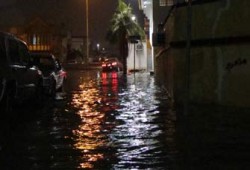 الأمطار تغرق المنازل شمال قطاع غزة