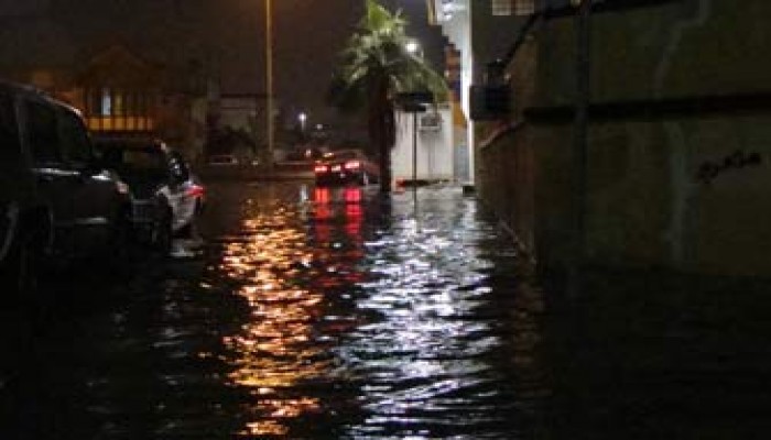 الأمطار تغرق المنازل شمال قطاع غزة