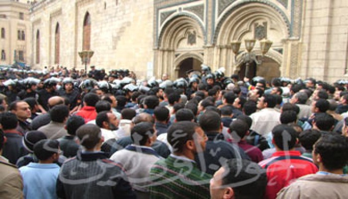 الأمن يجهض مظاهرة ضد الجدار الفولاذي بالأزهر