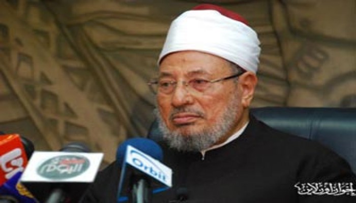 اليوم.. القرضاوي في مؤتمر لنصرة الأقصى بالصحفيين