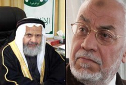 المرشد العام يتلقى عزاء إخوان الأردن في وفاة د. غازي