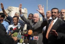 الرئيس الأمريكي الأسبق كارتر يزور غزة ويلتقي هنية