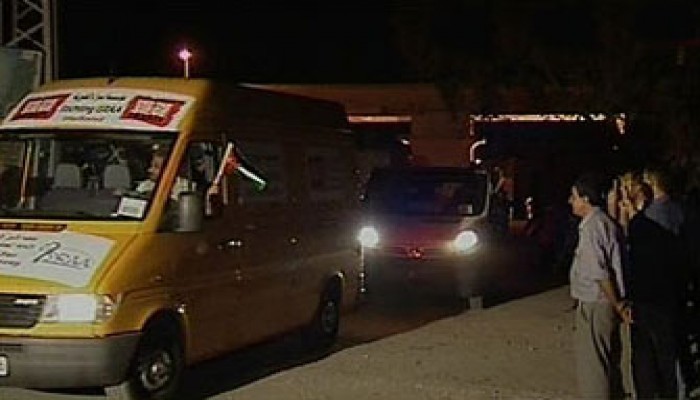 قافلة "الأمل" الأوروبية تدخل قطاع غزة عبر معبر رفح