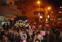 مظاهرات بدمنهور والمنوفية ودمياط والقليوبية ضد مجزرة غزة