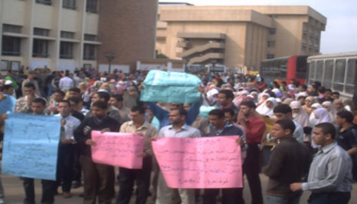 طلاب البحيرة يتظاهرون ضد حصار غزة