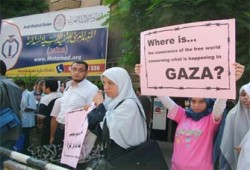 13 شابًا يسيرون 12 كم ويحرقون العلم الصهيوني قرب المعبر