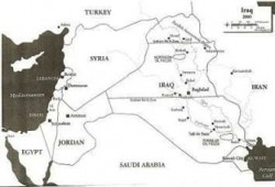 خريطة صهيونية تقسِّم العراق وتُلغي الجولان وحدود فلسطين