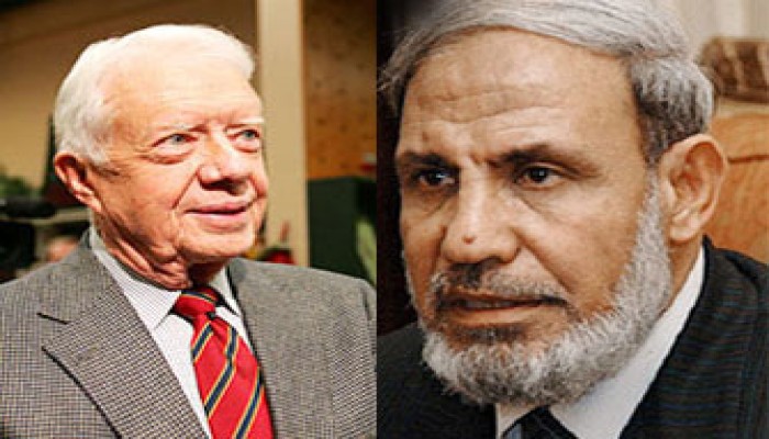 وفد حماس يلتقي كارتر والوفد الأمني المصري