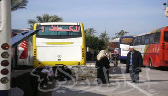 الفوج الثاني من الحجاج الفلسطينيين بنويبع في طريقهم إلى العريش