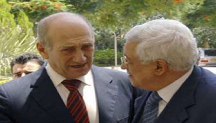 أولمرت يصف تسوية القضية الفلسطينية بالأمر المؤلم وعباس يتمسك بالتفاوض!!