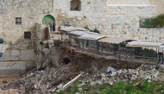 مؤامرة صهيونية لهدم طريق باب المغاربة بجوار المسجد الأقصى