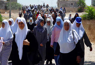 آلاف النساء يشاركن في إحياء للذكرى الـ58 للنكبة