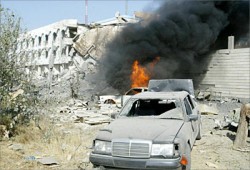 عشرة قتلى و60 مصابًا  في انفجار مقرّ الأمم المتحدة ببغداد