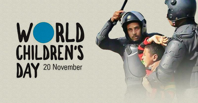 بيان حقوقي يفضح جرائم الانقلاب بحق الطفل في يومه العالمي