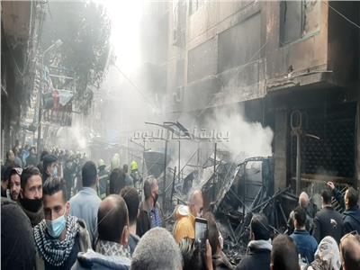 حريق سوق التوفيقية.. تنفيذ مخطط إخلاء وسط القاهرة