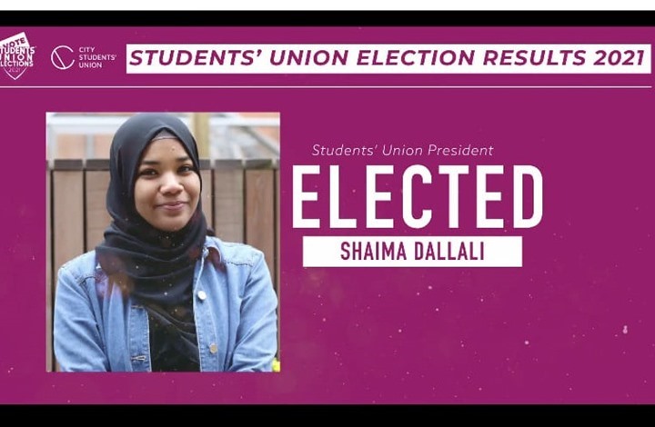 شيماء دلالي أول طالبة محجبة ترأس اتحاد جامعة لندن