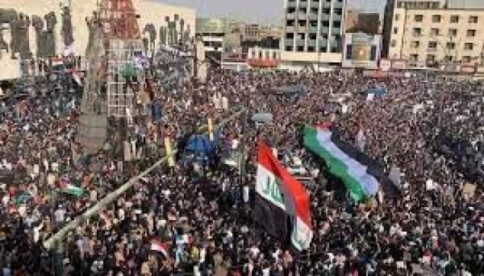 العراق.. مظاهرة حاشدة في بغداد نصرة لشعب فلسطين