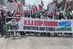 مظاهرتان في أمريكا دعمًا لفلسطين بمواجهة الاحتلال