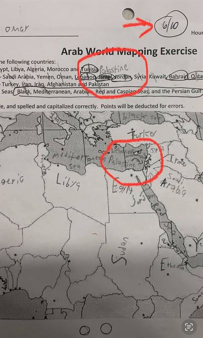 فلسطين وليست "إسرائيل".. طفل مصري يصحح لمعلمته الأمريكية