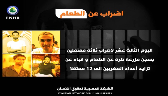 لليوم الـ13.. إضراب 3 معتقلين بسجن مزرعة طرة عن الطعام وانضمام آخرين