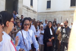 مظاهرة في تونس رفضا لعزل قضاة والتشهير بقاضيات