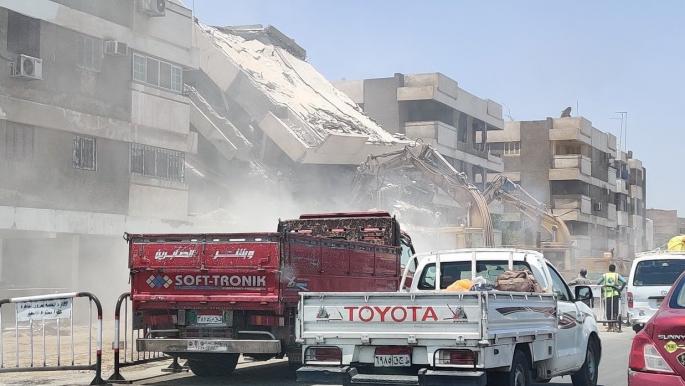 سلطات الانقلاب تواصل هدم عمارات ألماظة وسط استغاثات السكان