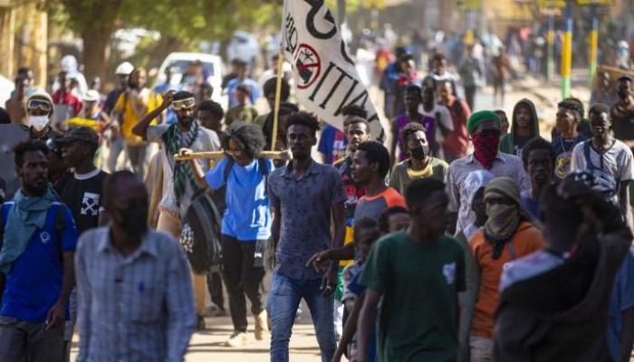 مظاهرة في السودان رفضاً للتسوية السياسية مع العسكر
