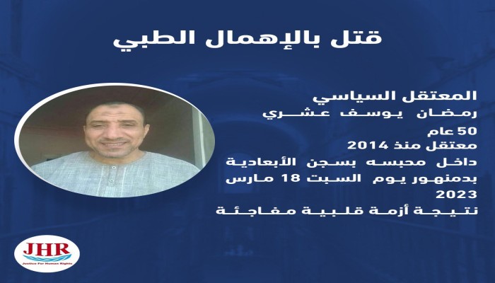 استشهاد المحامي رمضان يوسف عشري بسجن الأبعادية بدمنهور