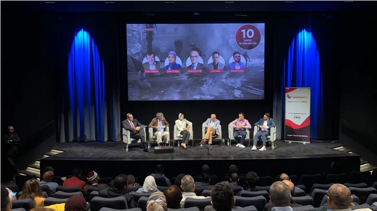 نظام الانقلاب يعجز عن منع عرض فيلم مجزرة رابعة في لندن