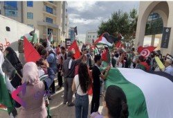 مظاهرات في تونس تطالب بطرد سفراء الدول المنحازة للعدوان على غزة