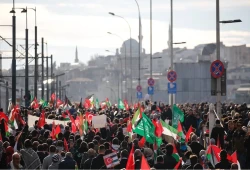 مظاهرات حاشدة في أنقرة وإسطنبول دعما لأهالي غزة