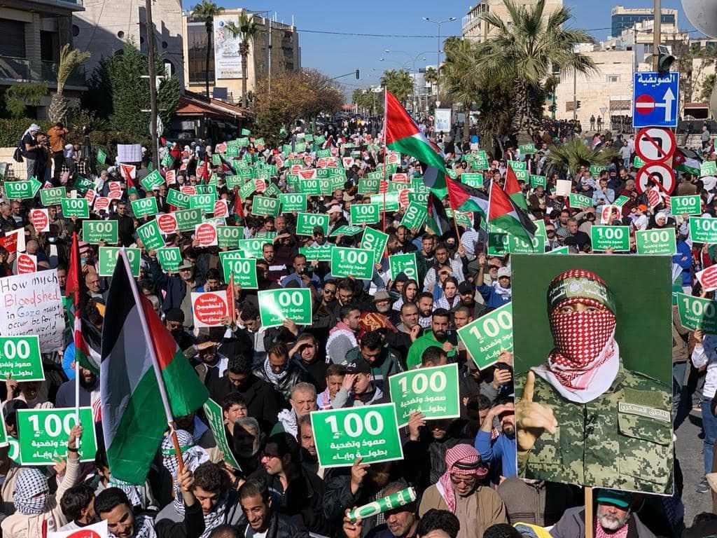 مظاهرات حاشدة في رام الله والأردن نصرة للمقاومة وتنديدا بجرائم الاحتلال