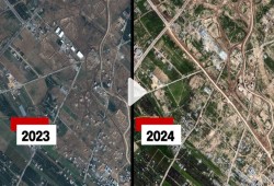 الاحتلال الصهيوني يشق طريقاً عبر غزة يقسمها إلى شطرين