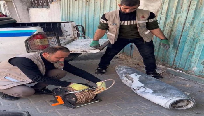 مؤسسة دولية تقيم مخاطر ذخائر صهيونية كبيرة لم تنفجر في غزة